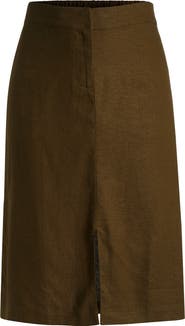 Universal Standard Wooster Linen Blend Pencil Skirt