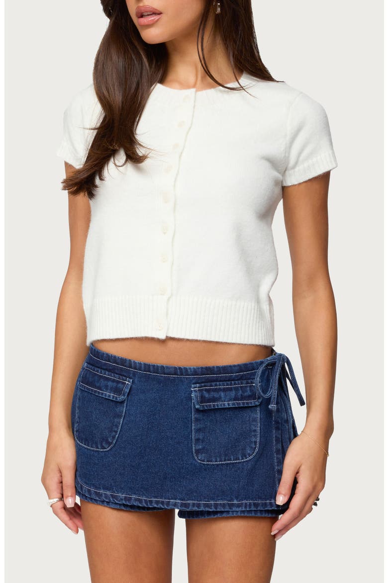 Coreen Knit Crop Top, Main, color, WHITE