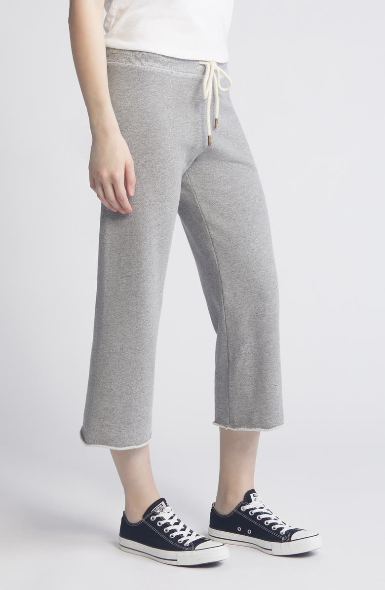 THE GREAT. Cotton Crop Wide Leg Sweatpants, Alternate, color,
