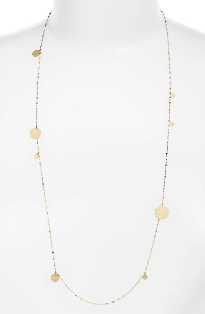 LANA Jewelry 'Gypsy' Long Disc Necklace, Main, color,