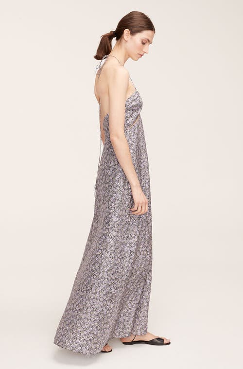 REBECCA TAYLOR REBECCA TAYLOR VIOLET FLEUR SILK HALTER DRESS
