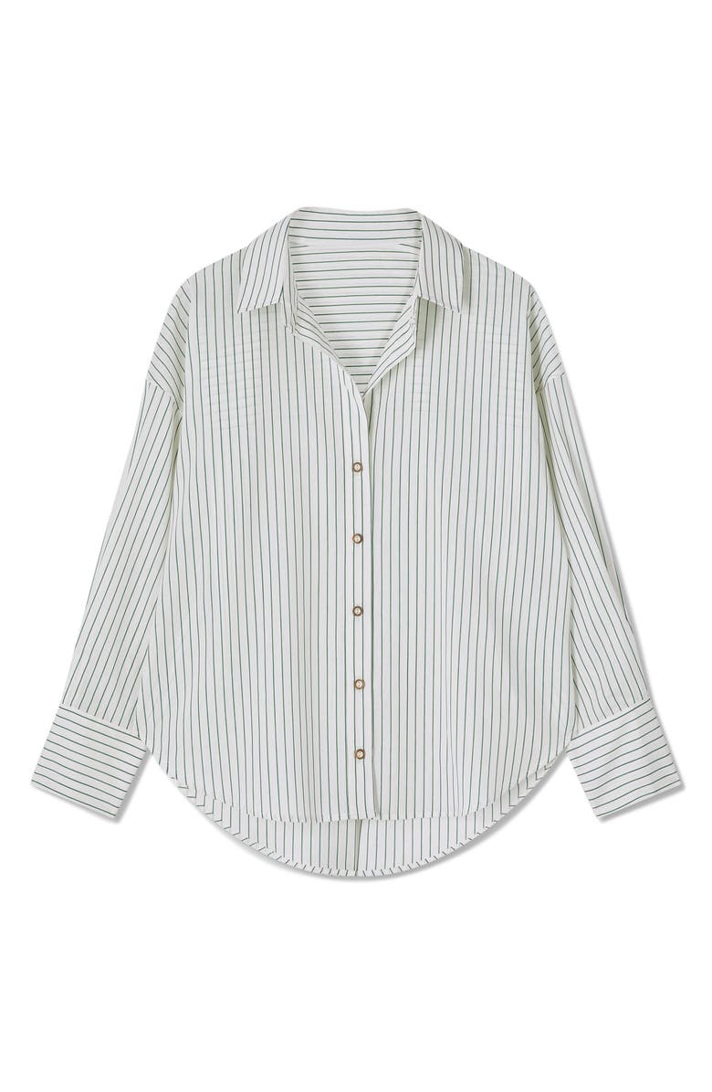 LK Bennett Bextor Stripe Shirt, Alternate, color, Cream