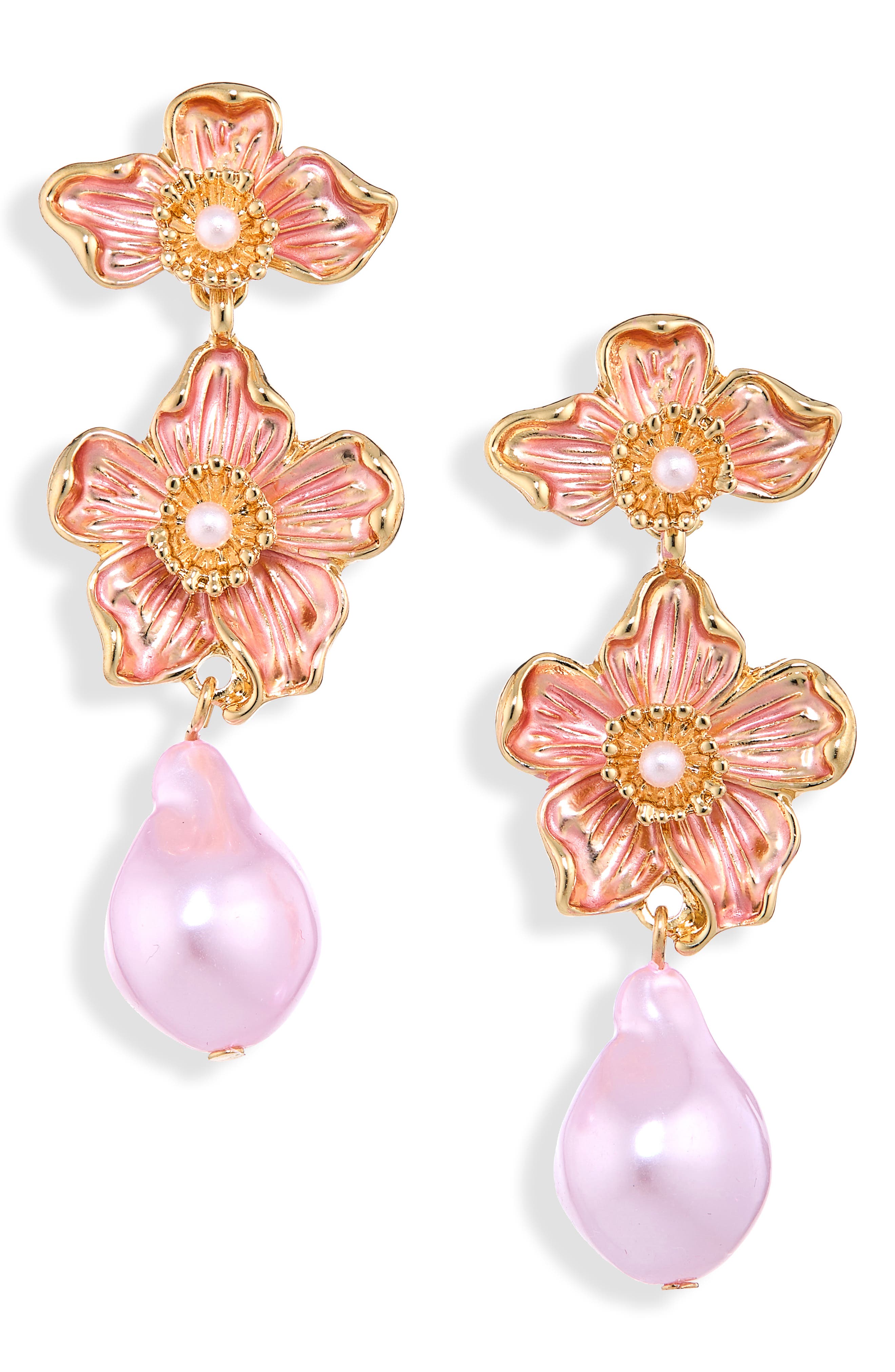 Cara Flower Drop Earrings