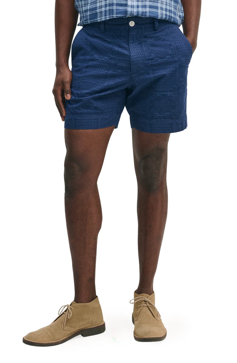 Brooks Brothers Bandana Jacquard Cotton Shorts, Main, color,