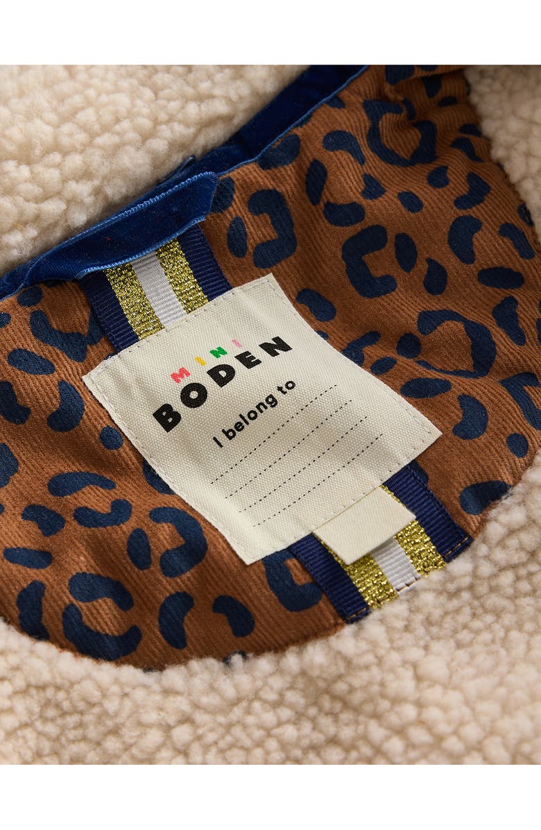 Mini Boden Kids' Faux Shearling Trim Corduroy Jacket, Alternate, color, 