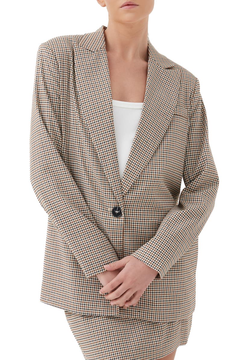 4th & Reckless Kiva Check Oversize Blazer, Main, color,