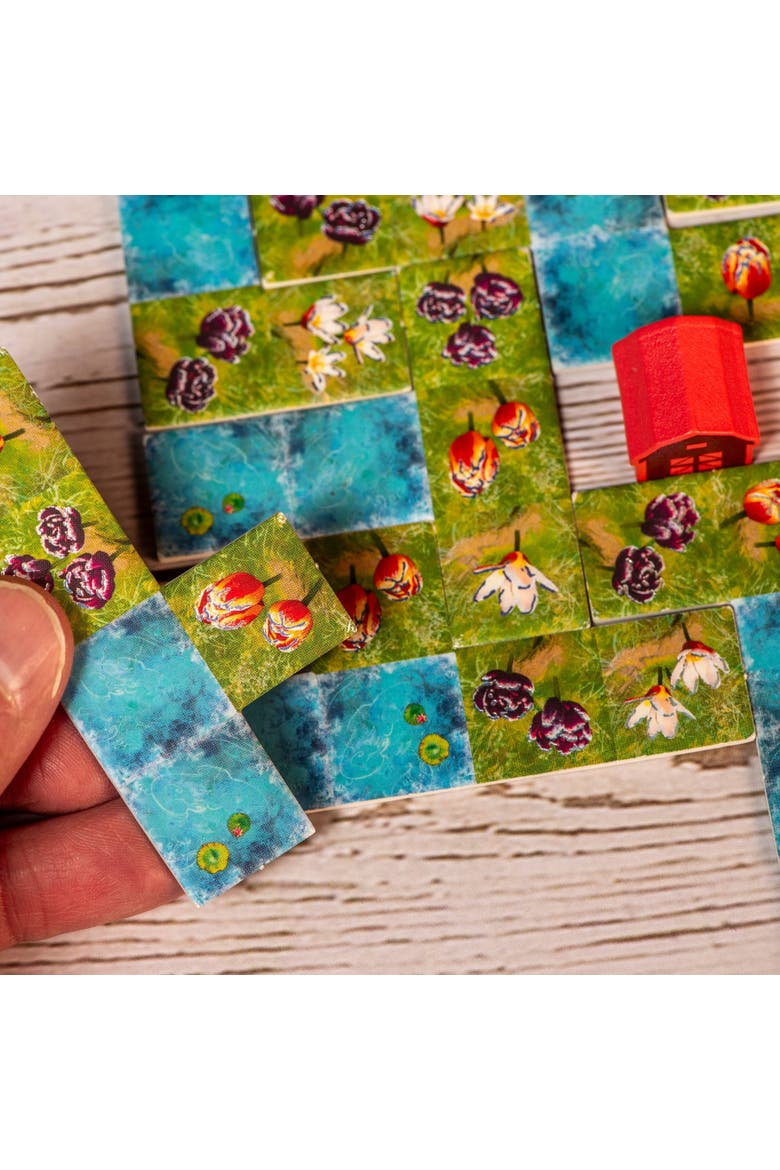 Frosted Blooms Tile Laying Board Game, Alternate, color, Multicolored