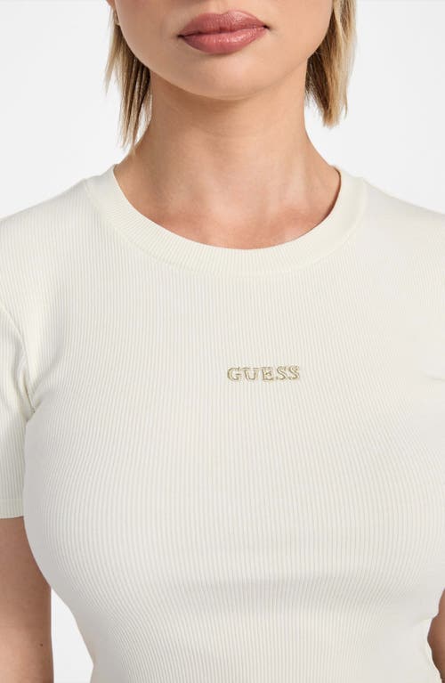 Guess Carla Crop T-shirt In White