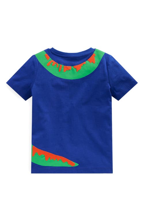 Mini Boden Fun Embroidered Cotton Graphic T-shirt In Blue