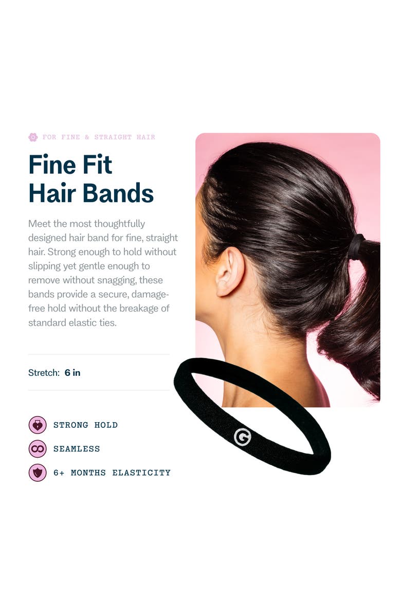 Gimme Beauty Fine Fit Hair Bands, Alternate, color, Black