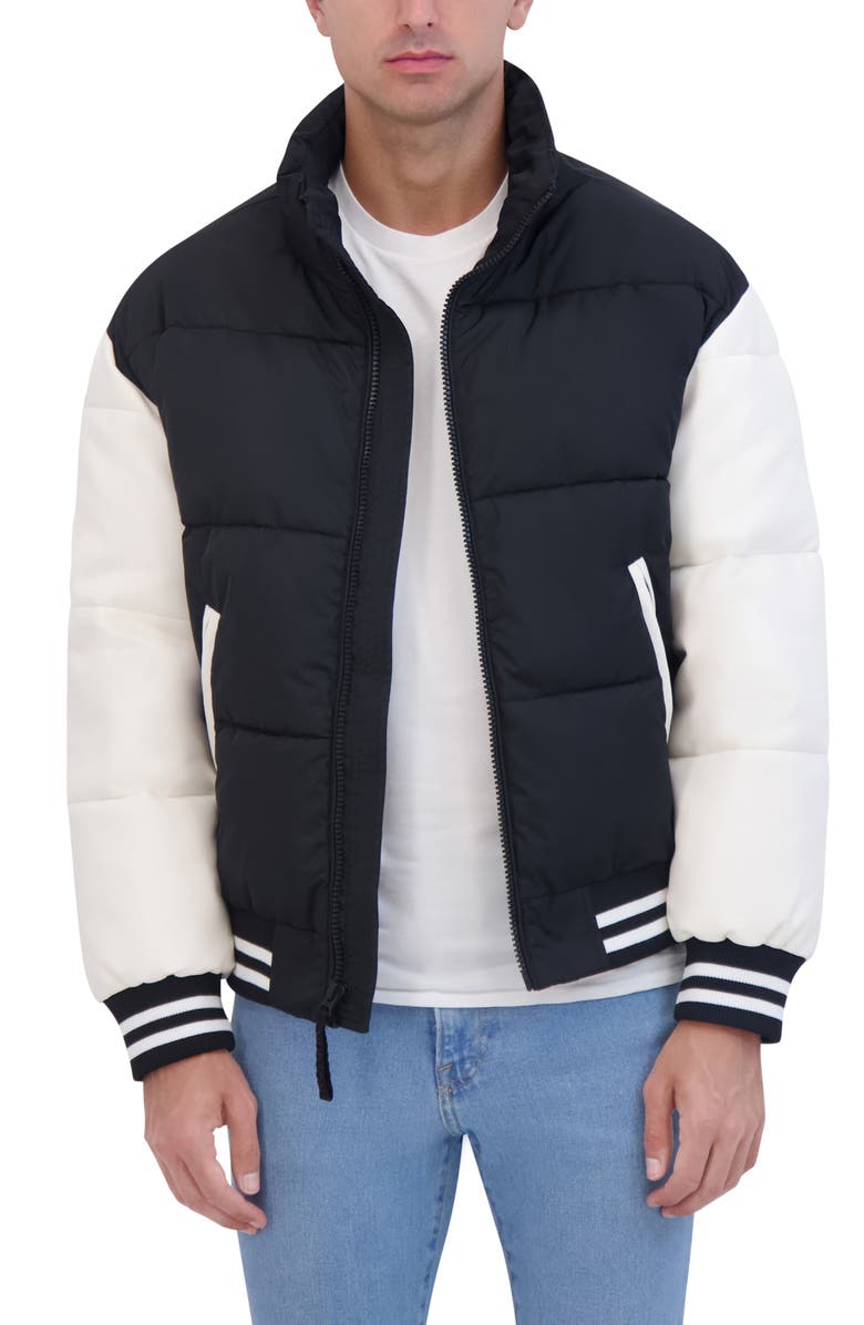 Hudson Jeans Varsity Puffer Jacket, Alternate, color,