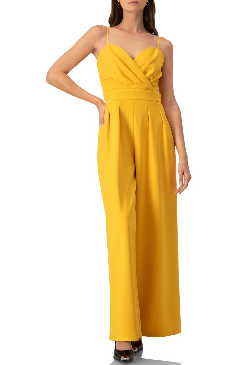 Wide-Leg Yellow Jumpsuit, Alternate, color, Yellow