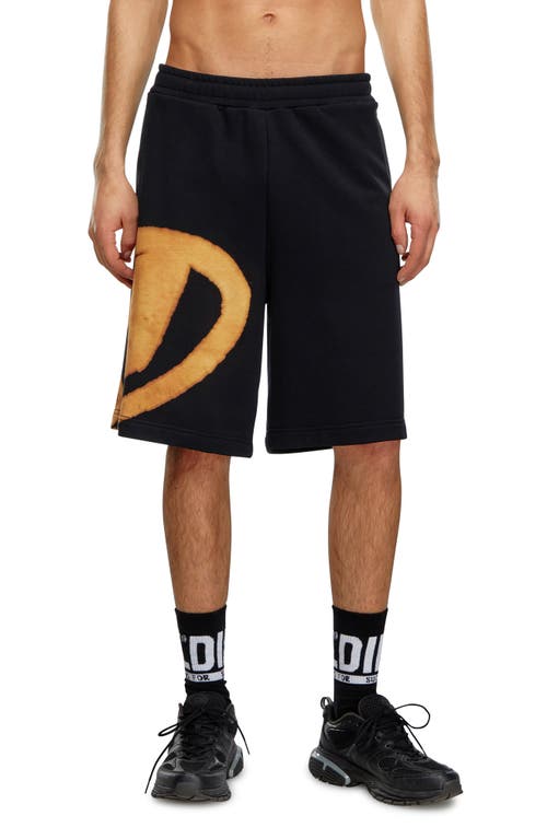 Diesel Sweat Shorts With Bleached Logo