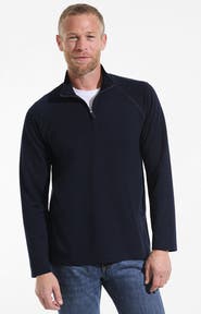Lands' End Long Sleeve Raglan Hybrid Quarter Zip