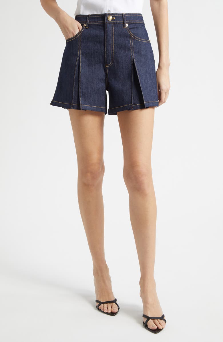 Cinq à Sept Desi High Waist Denim Shorts, Main, color, Indigo