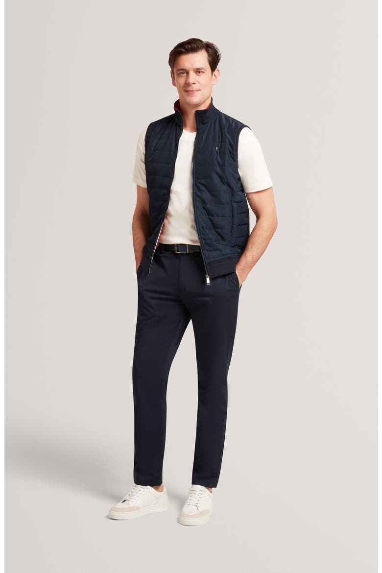 Pafavor Quilt Front Piqué Vest, Alternate, color, NAVY