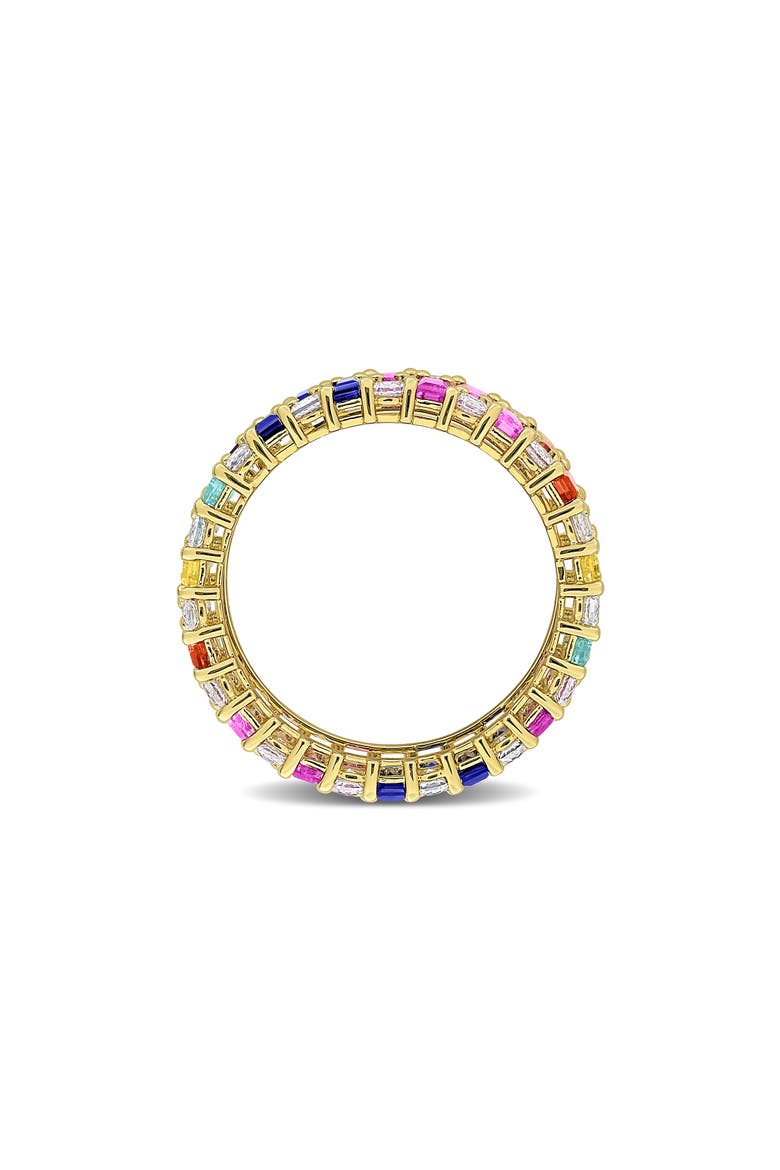 Lab Created Multicolor Sapphire Eternity Band, Alternate, color, MULTICOLOR
