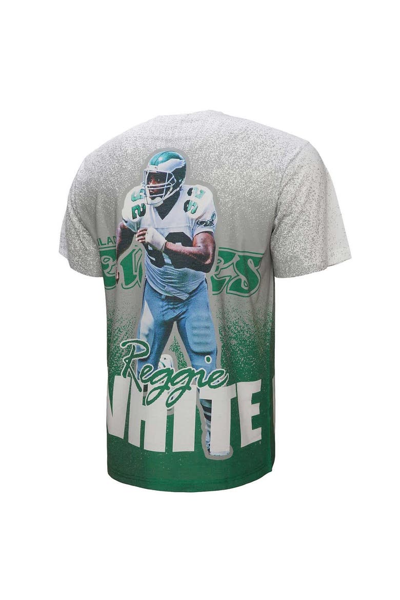 Men's Mitchell & Ness Reggie White Gray Philadelphia Eagles Burst Retired Player T-Shirt, Alternate, color, Gray