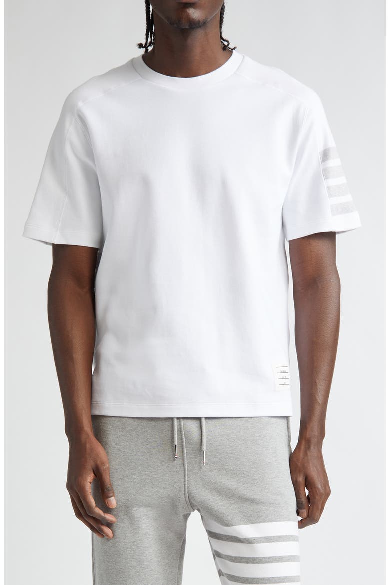 Milano 4-Bar Cotton T-Shirt, Main, color, WHITE