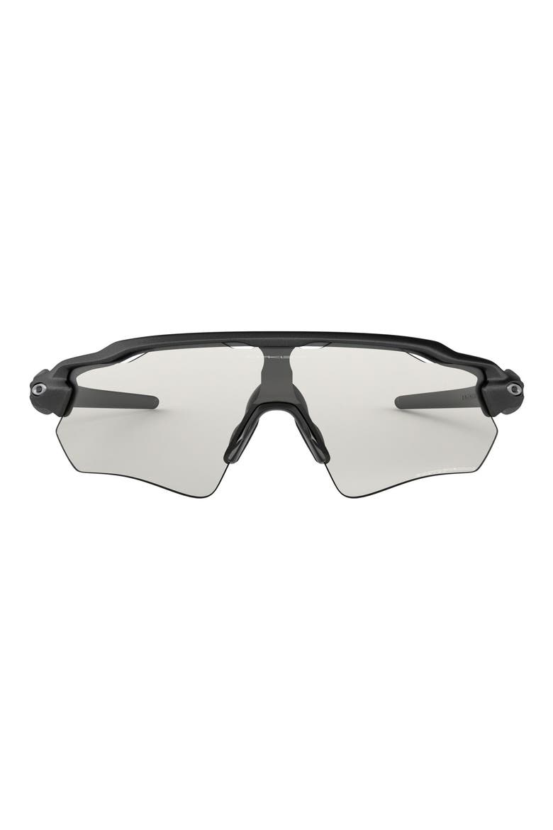 Radar® EV Path 138mm Polarized Photochromic Shield Wrap Sunglasses, Main, color, STEEL/ BLACK
