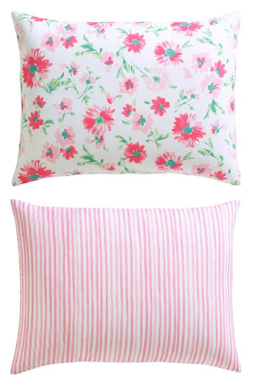 Laura Ashley Meadow Daisies Comforter Set In Pink