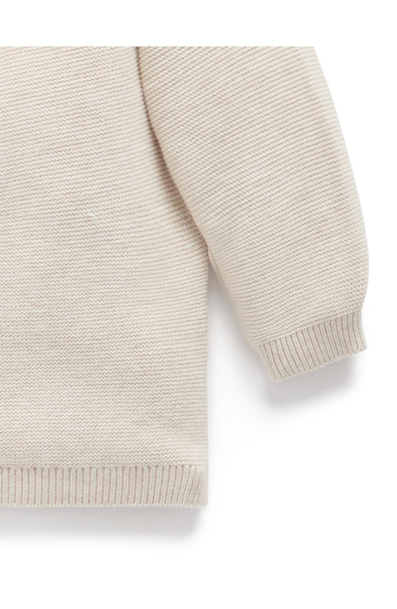 Purebaby Textured Knit Cardigan, Alternate, color, Wheat Melange