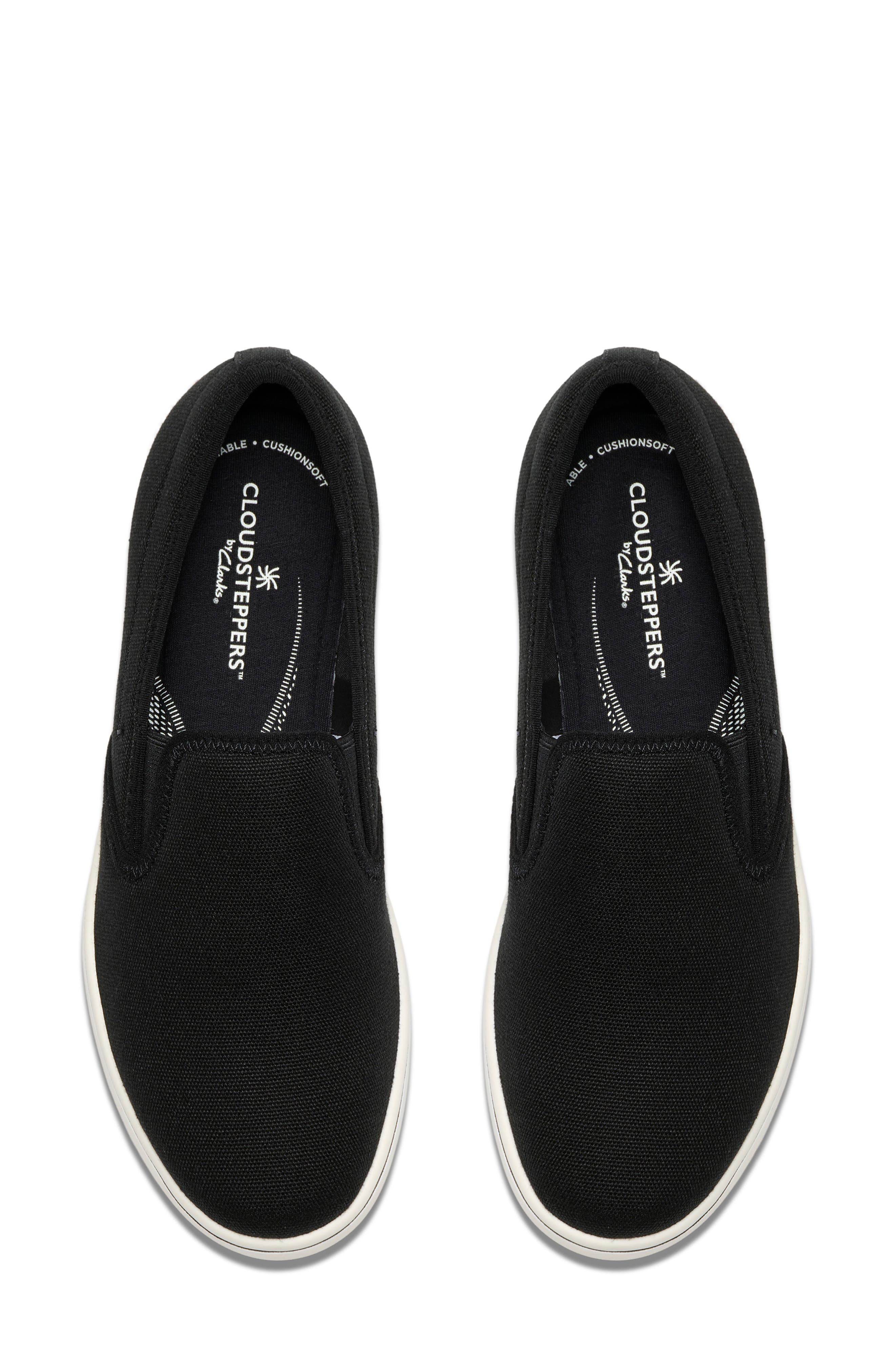 Clarks<sup>®</sup> BreezeSky Zoe Slip-On Sneaker, Alternate, color, Black Canvas