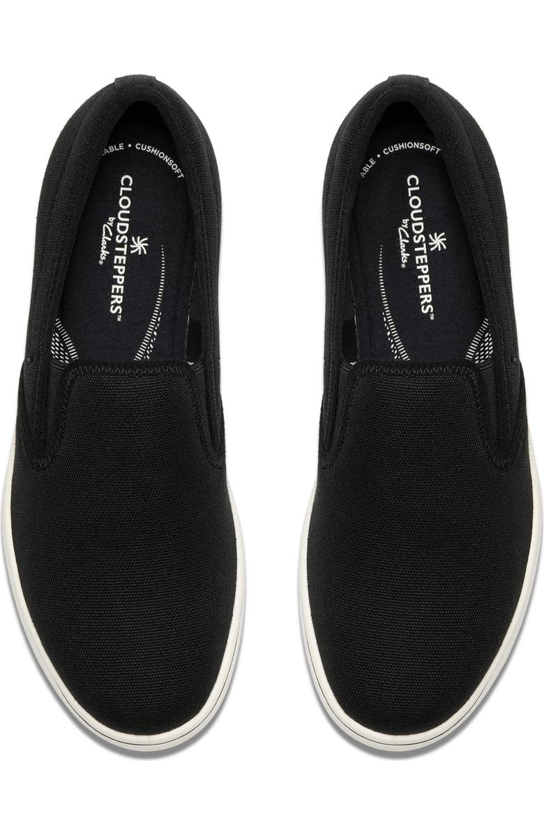 Clarks<sup>®</sup> BreezeSky Zoe Slip-On Sneaker, Alternate, color, Black Canvas