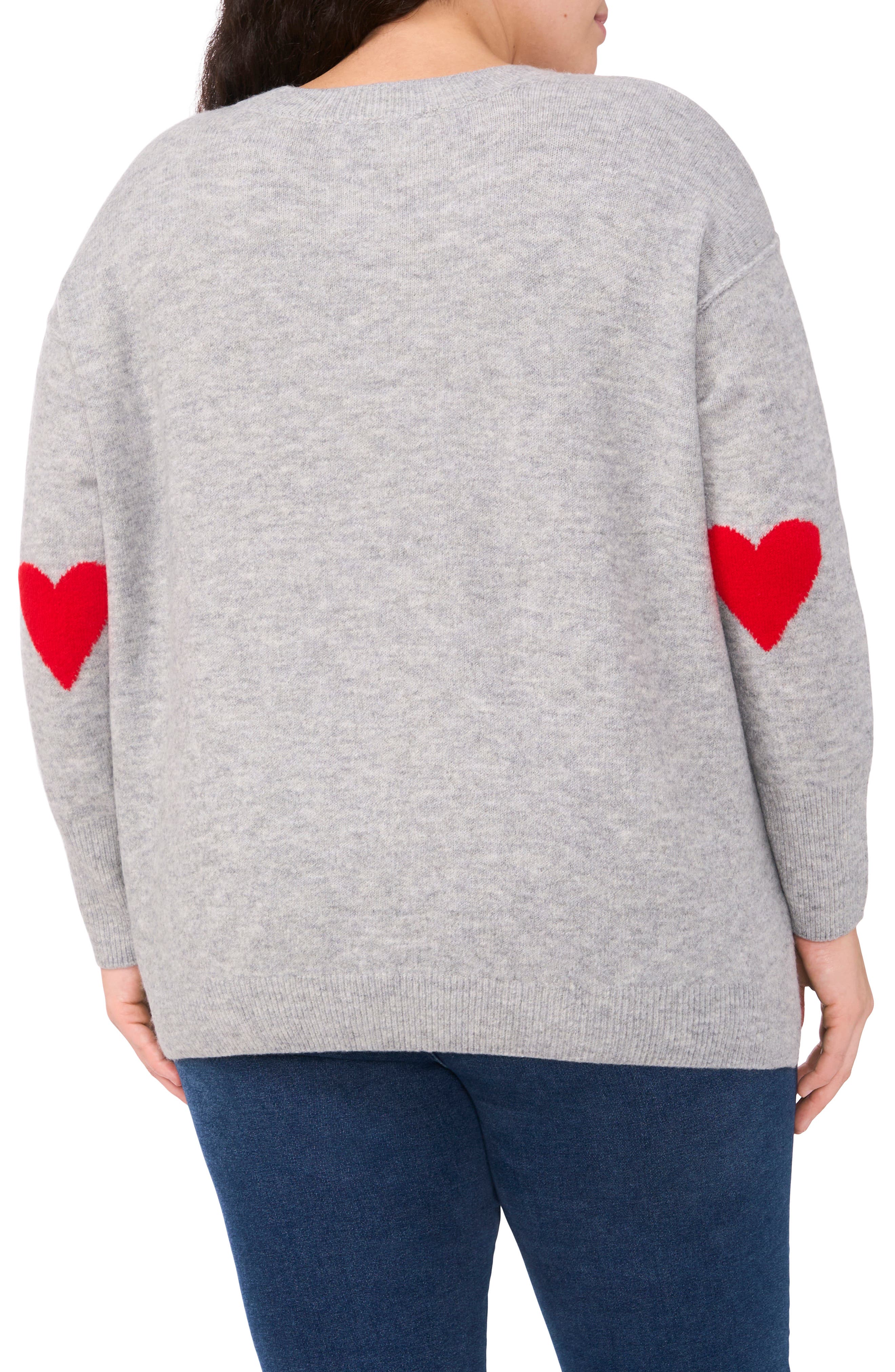 Elbow Heart Detail Crewneck Sweater - image 4
