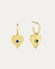 Ottoman Hands Heart Hoop Earrings