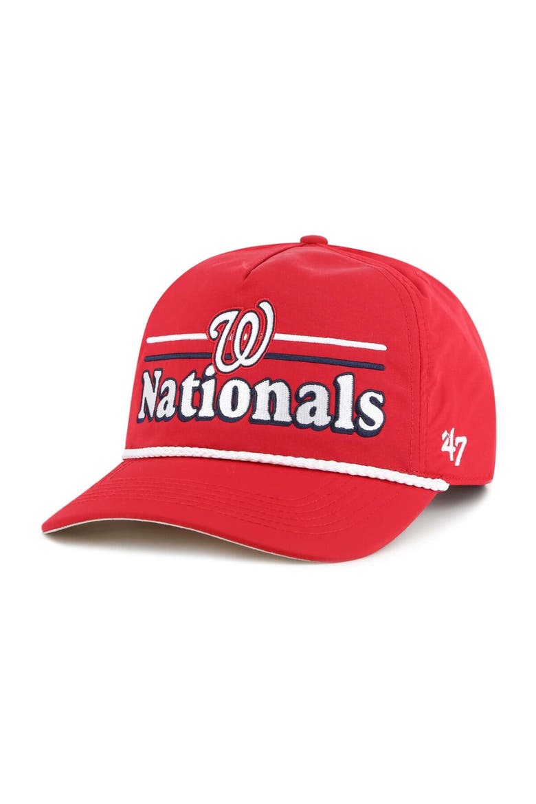 Men's '47 Red Washington Nationals Campscape Hitch Adjustable Hat, Main, color, Red