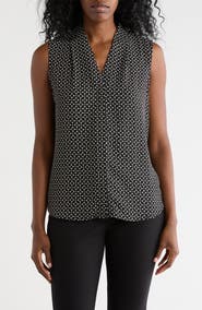 NORDSTROM RACK V-Neck Sleeveless Woven Shell Top