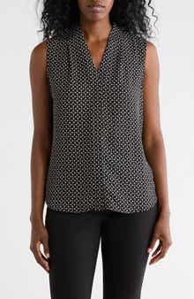 NORDSTROM RACK V-Neck Sleeveless Woven Shell Top