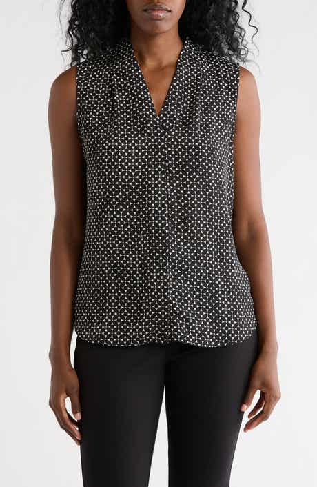 NORDSTROM RACK V-Neck Sleeveless Woven Shell Top