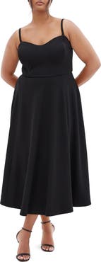 City Chic Pleated Sleeveless Maxi Dress