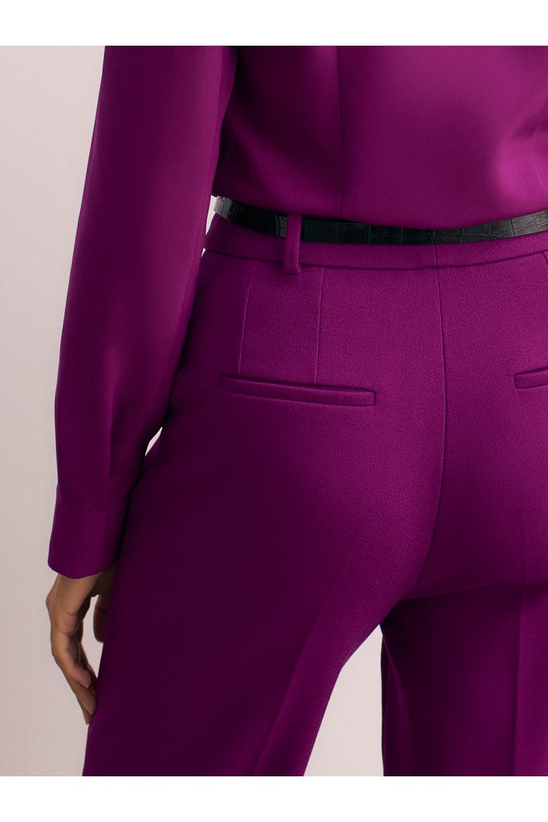 Alzira Sculpt Crepe Pants, Alternate, color, Purple