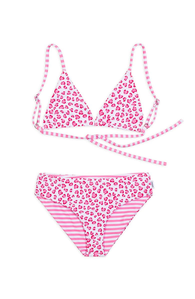 Limeapple Reversible Printed Bikini, Alternate, color, Pink