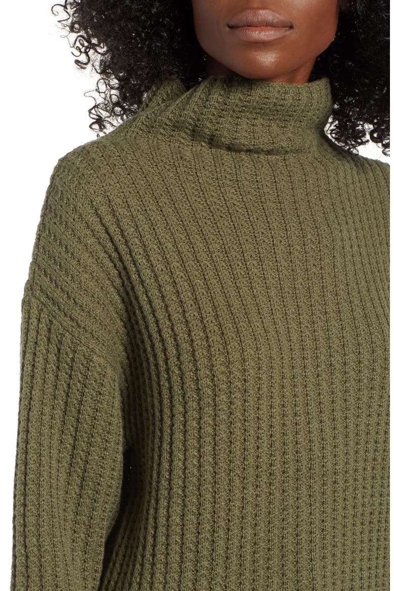 Tunic Sweater, Alternate, color, OLIVE BURNT