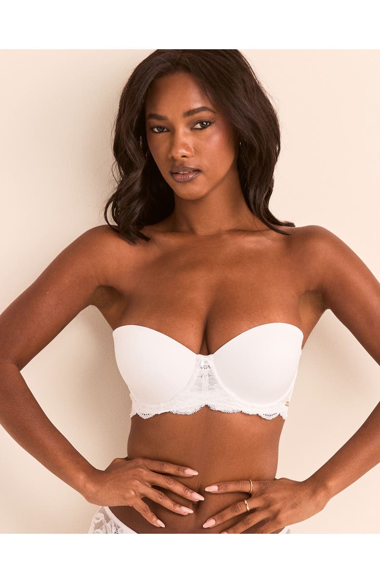 Adore Me Lyza Push Up Balconette Bra, Alternate, color, White