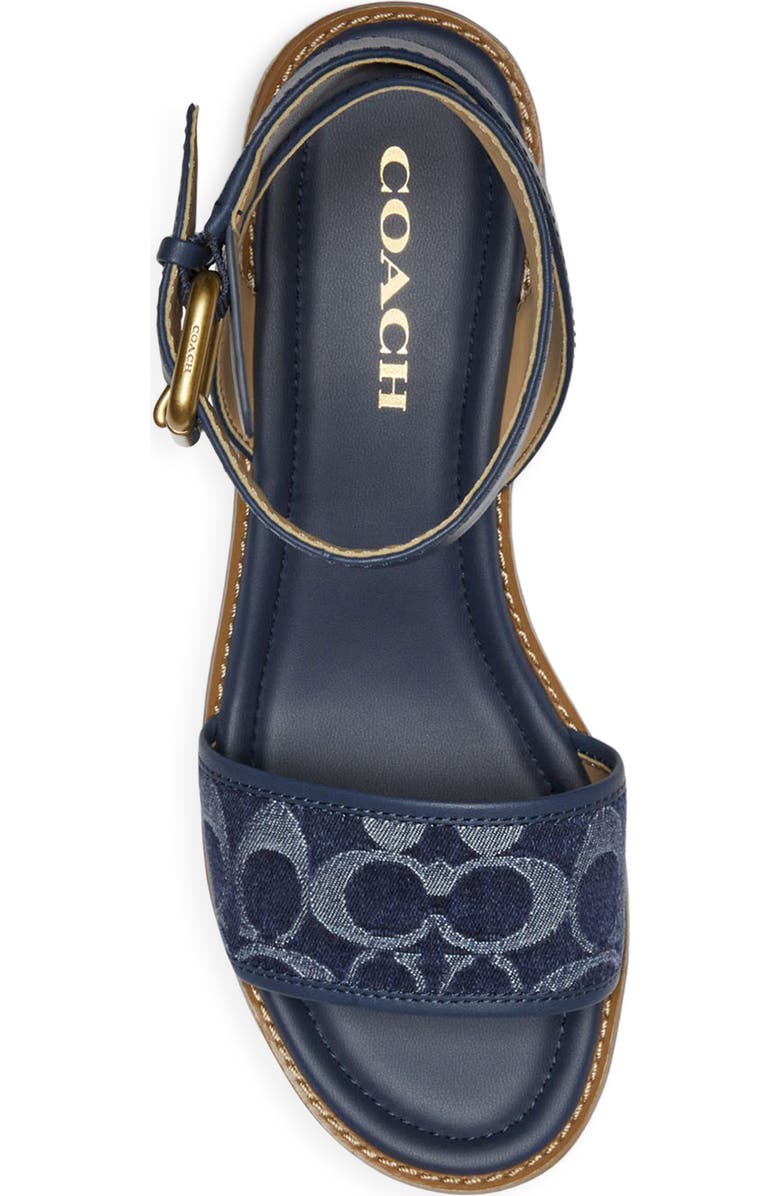 COACH Katherine Ankle Strap Espadrille Platform Wedge Sandal, Alternate, color,