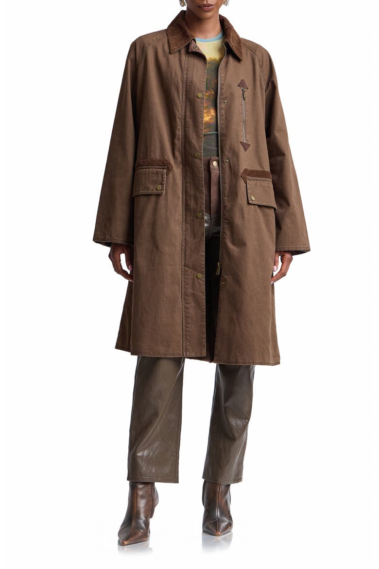 Combo Collar Barn Jacket, Alternate, color, BROWNIE