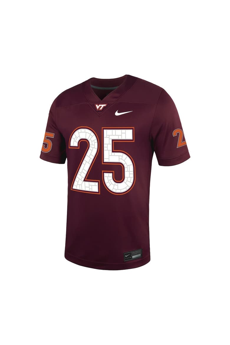 Men's Nike #25 Maroon Virginia Tech Hokies Untouchable Football Jersey, Alternate, color, Maroon