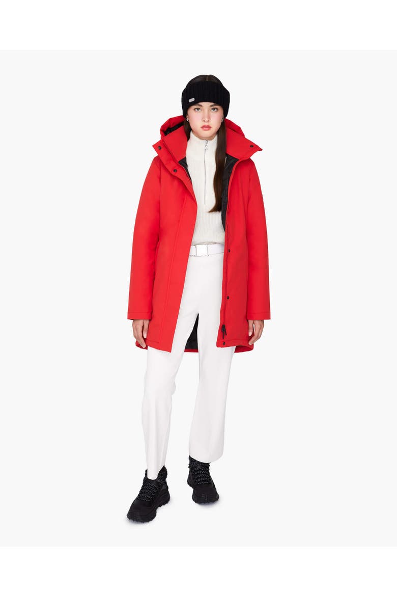 GENIA | Hooded Down Winter Jacket, Alternate, color, Fiery Red