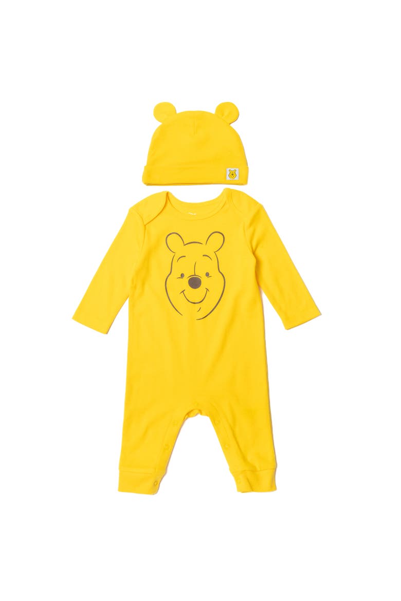 Winnie the Pooh Cosplay Coverall and Hat Set, Main, color, Winnie the Pooh Yellow