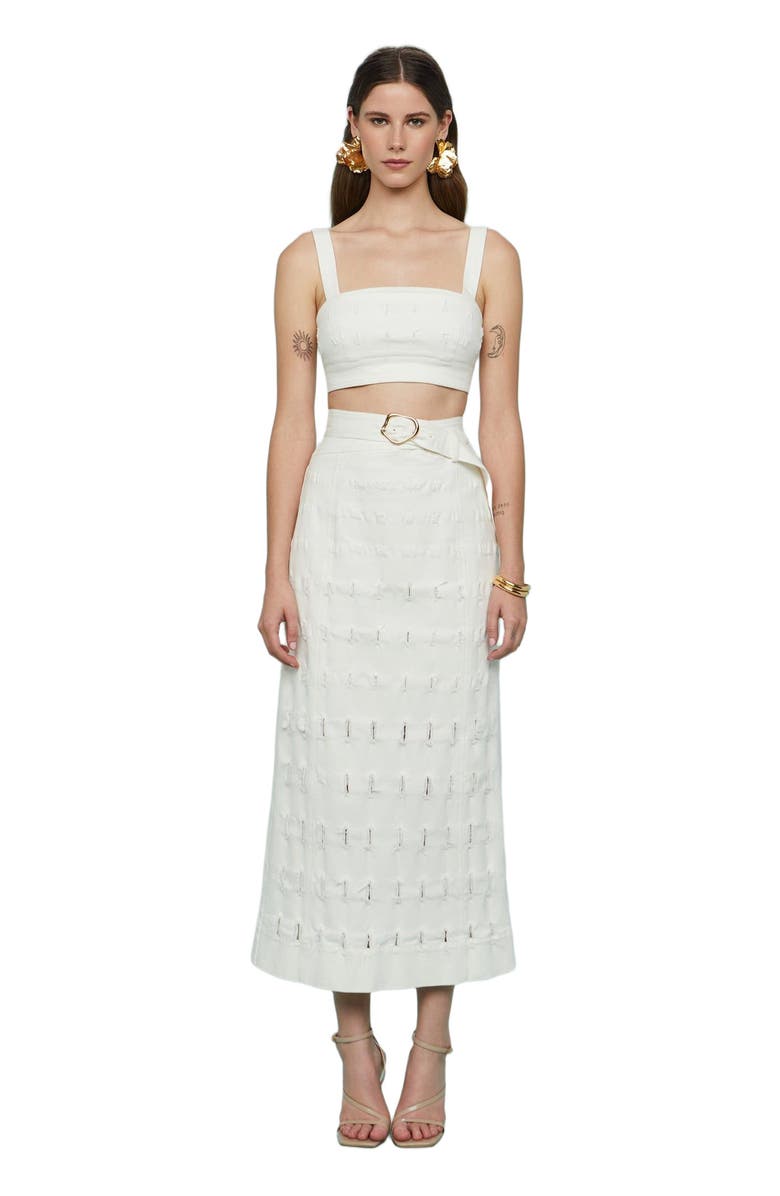 AMUR Gabi Textured Twill Top, Main, color, Sea Salt