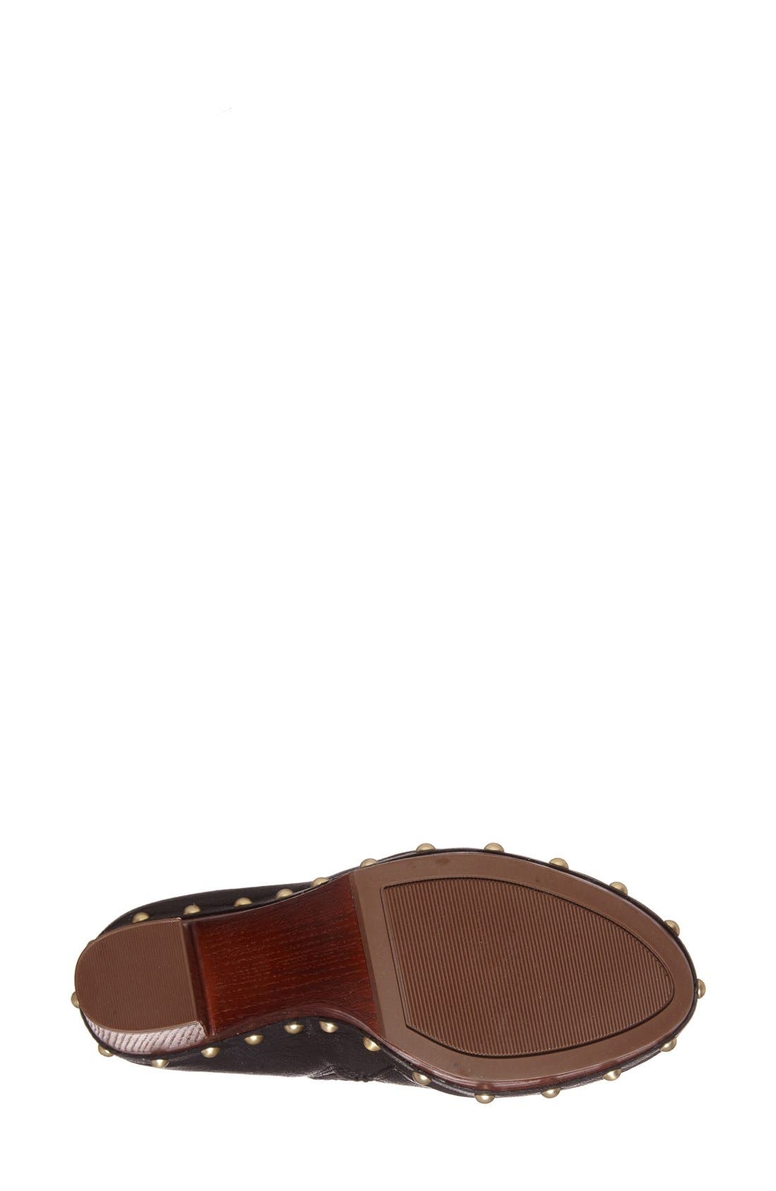 'Renegade' Platform Clog Bootie, Alternate, color, BLACK LEATHER
