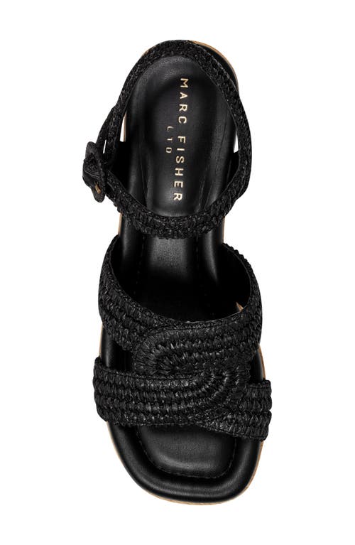Marc Fisher Ltd Payley Ankle Strap Platform Sandal In Black
