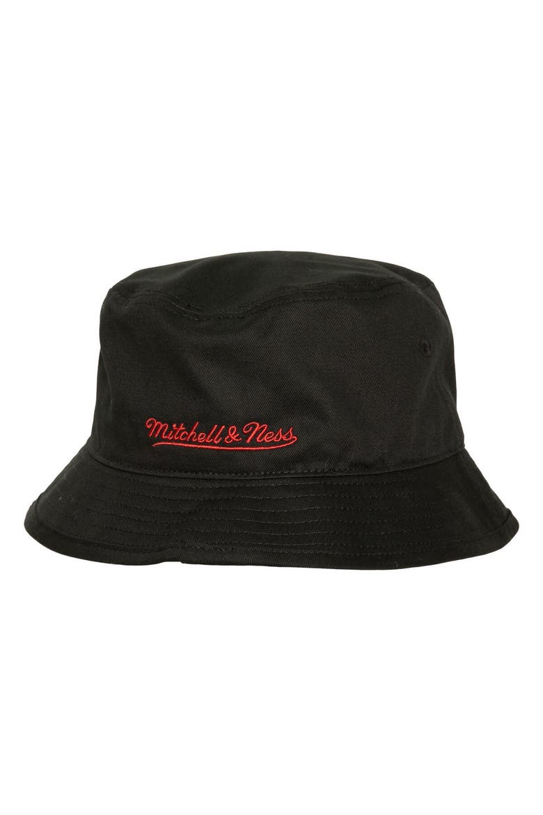 Men's Mitchell & Ness Black Chicago Bulls 20th Anniversary Bucket Hat, Alternate, color, Black