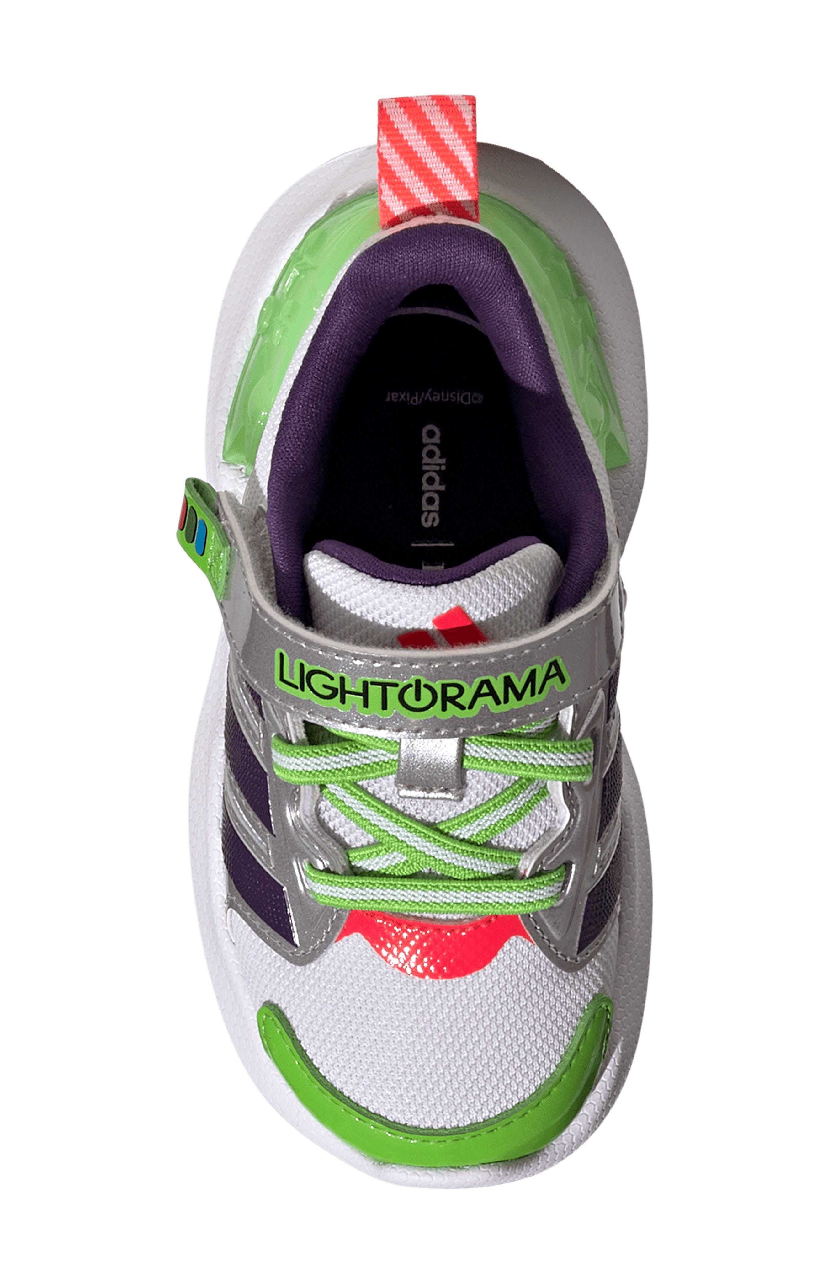 Kids' Disney Pixar Buzz Lightyear Lightorama Runner Sneaker, Alternate, color, WHITE/ VIOLET/ LUCID RED