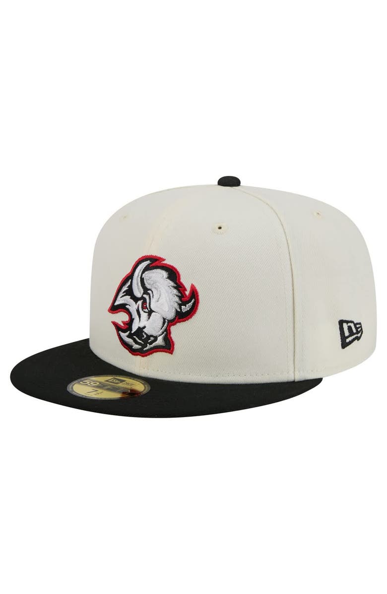 New Era Men's New Era White Buffalo Sabres Chrome Two-Toned 59FIFTY Fitted Hat, Alternate, color,